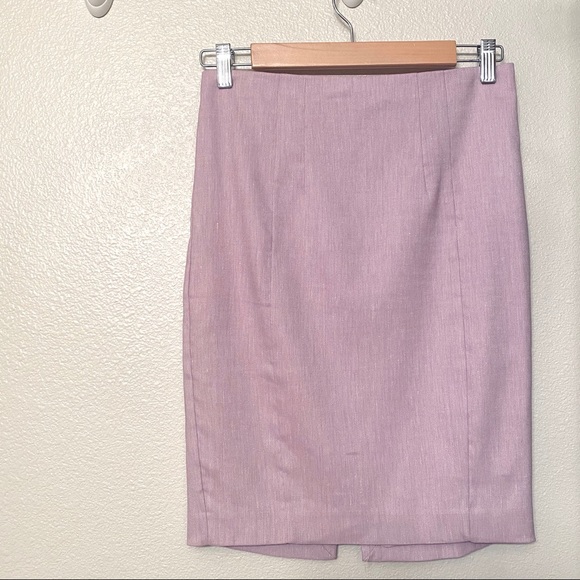 NWOT EXPRESS High Waisted Linen-Blend Pencil Skirt - Picture 3 of 6